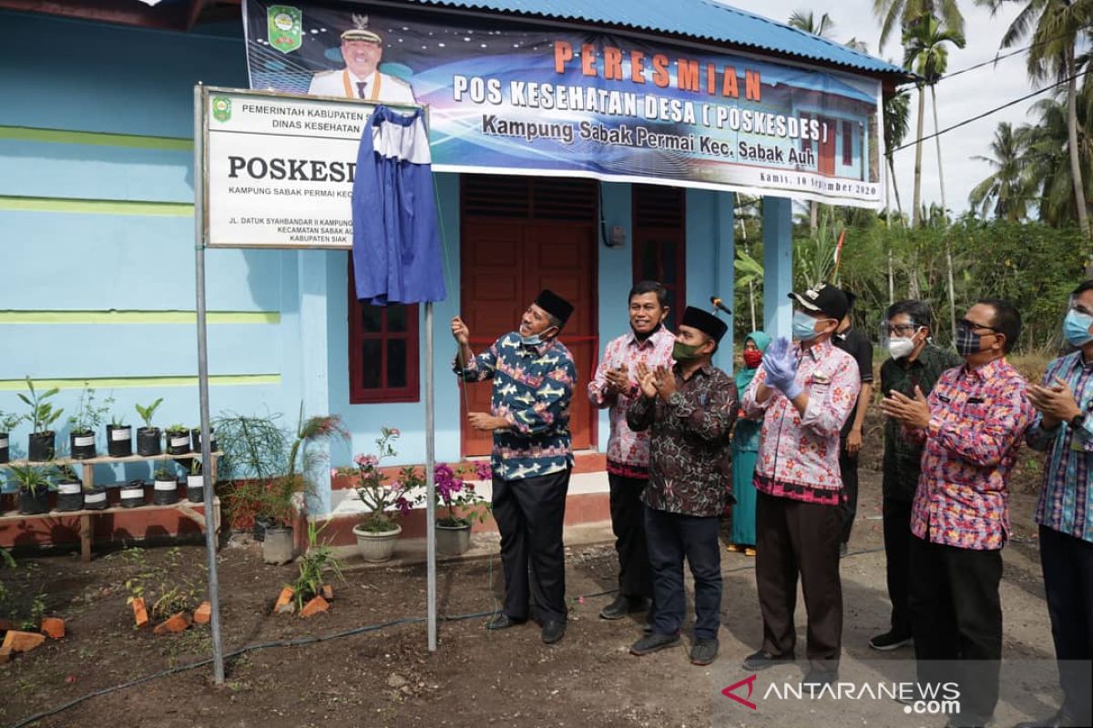 Optimalkan pelayanan kesehatan, Bupati Siak resmikan Poskesdes Kampung Sabak Permai