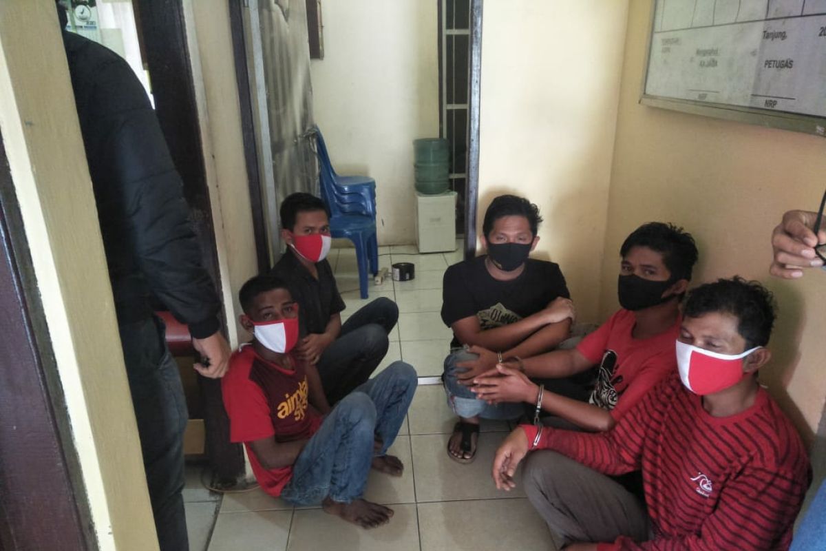 Polsek Tanjung amankan lima tersangka  Narkotika
