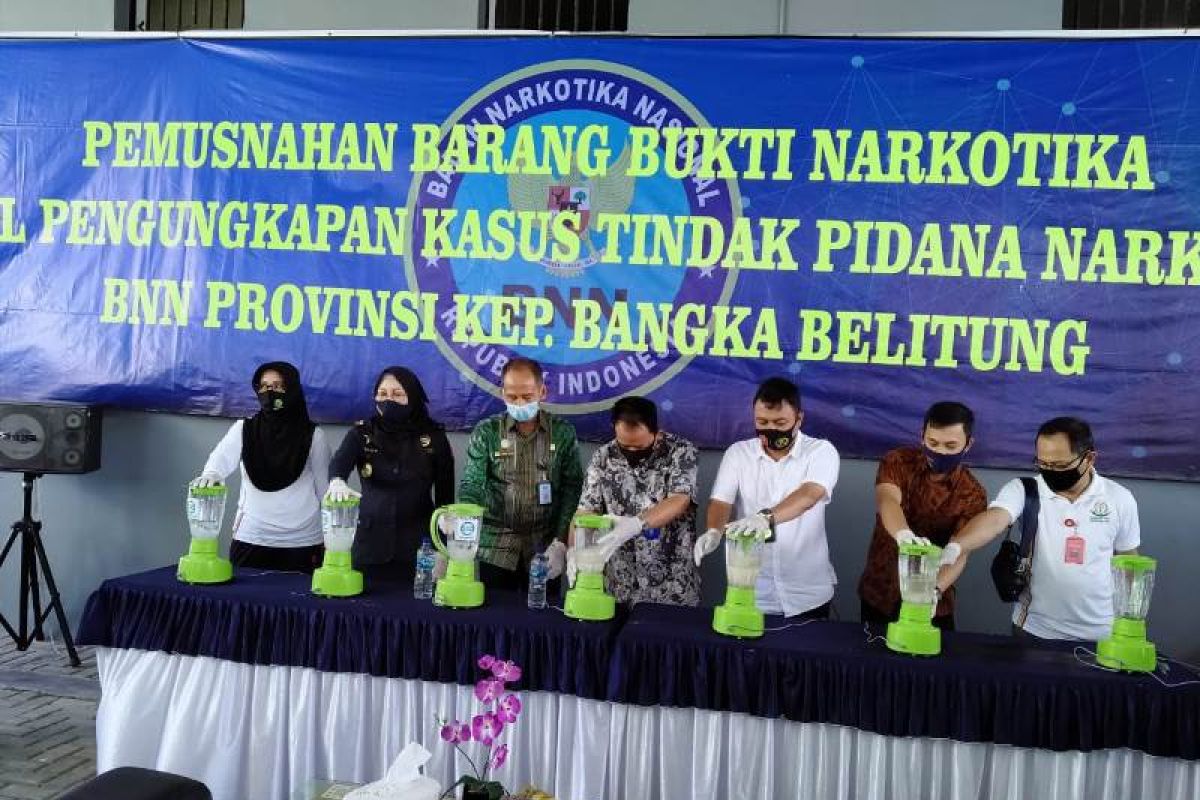 BNNP Babel musnahkan 1,8 kilogram sabu-sabu