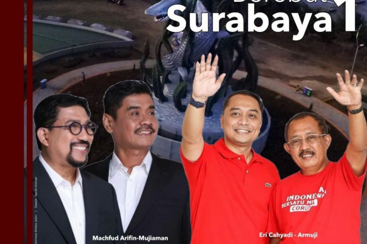 Koalisi gajah dan partai gajah berebut kursi wali kota Surabaya