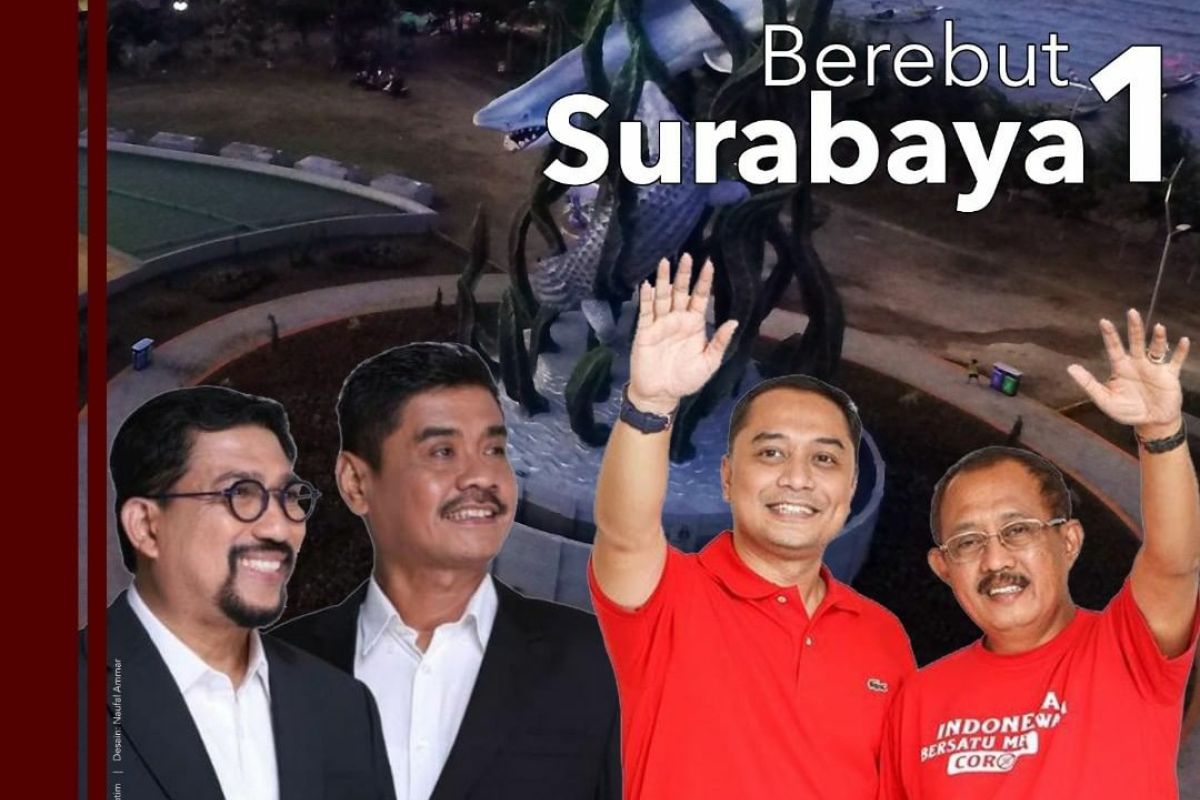Koalisi gajah dan partai gajah berebut kursi wali kota Surabaya