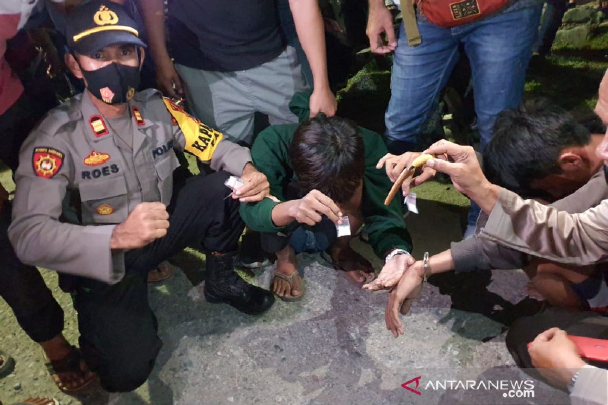 Polisi amankan pelaku narkoba dan sajam dalam KRYD di Palu