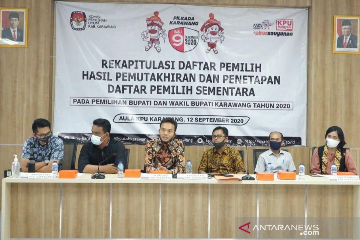 Daftar pemilih sementara Pilkada Karawang capai 1,6 juta orang