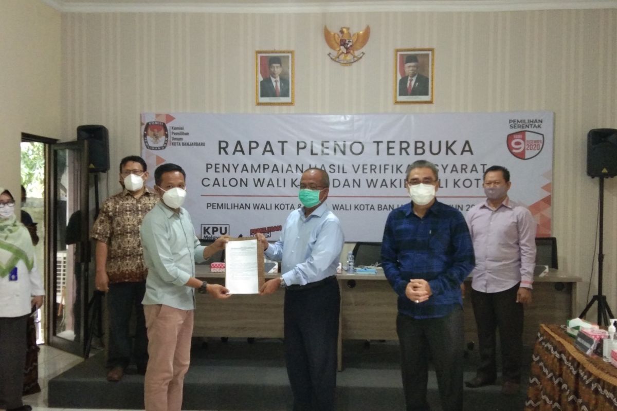 Dua Bapaslon wali kota Banjarbaru penuhi syarat