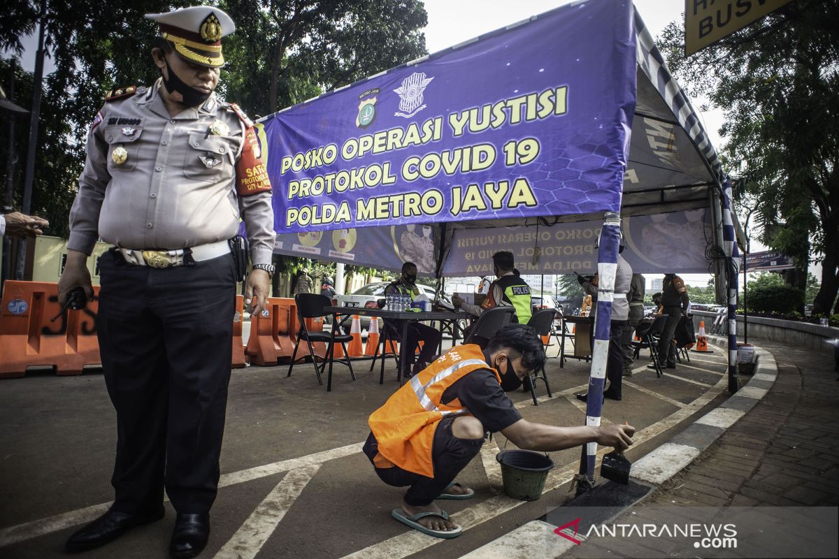 Polda Metro Jaya gelar Operasi Yustisi Protokol Kesehatan pemberlakuan PSBB