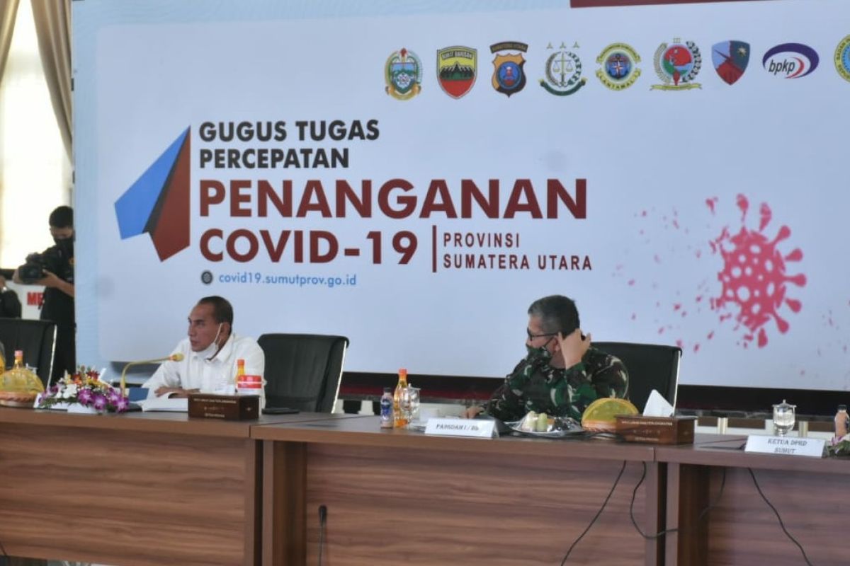 Pangdam I BB hadiri Rakor Penegakan Hukum Protokol Kesehatan di Sumut