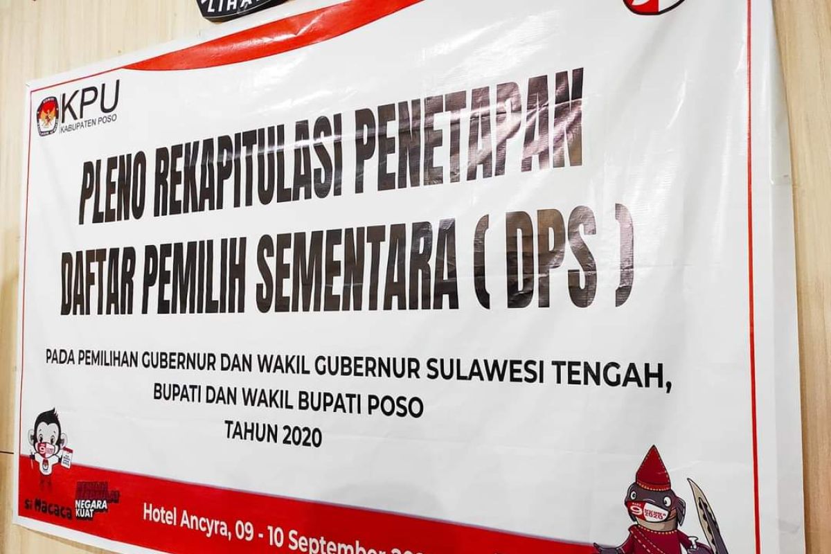 KPU Poso  tetapkan DPS pilkada 152.172 jiwa