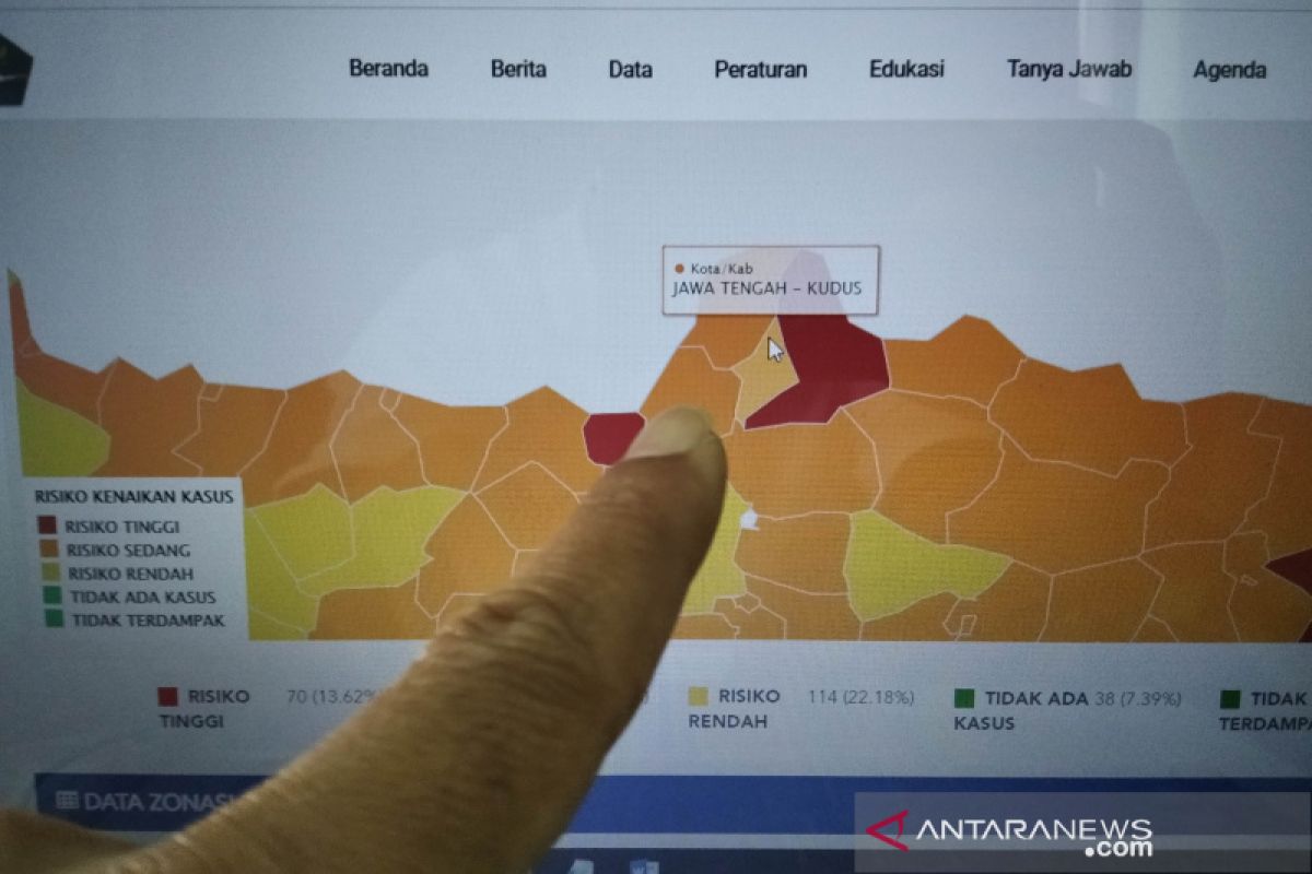 Di Kudus, sanksi denda tak bermasker turunkan status zona COVID-19