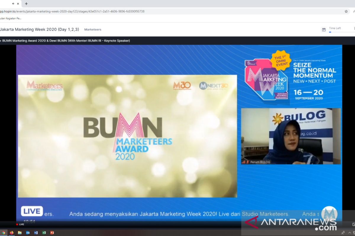 Bulog raih empat penghargaan dalam BUMN Marketeers Award 2020