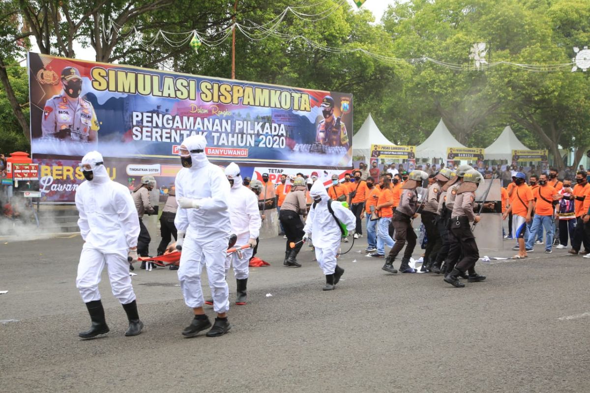 Polresta Banyuwangi simulasikan pengamanan pilkada