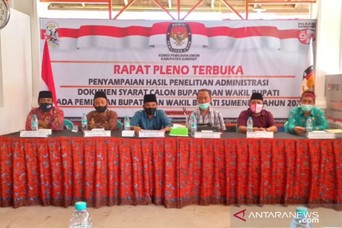 KPU Sumenep: Berkas dua bakal paslon Pilkada 2020 sudah lengkap