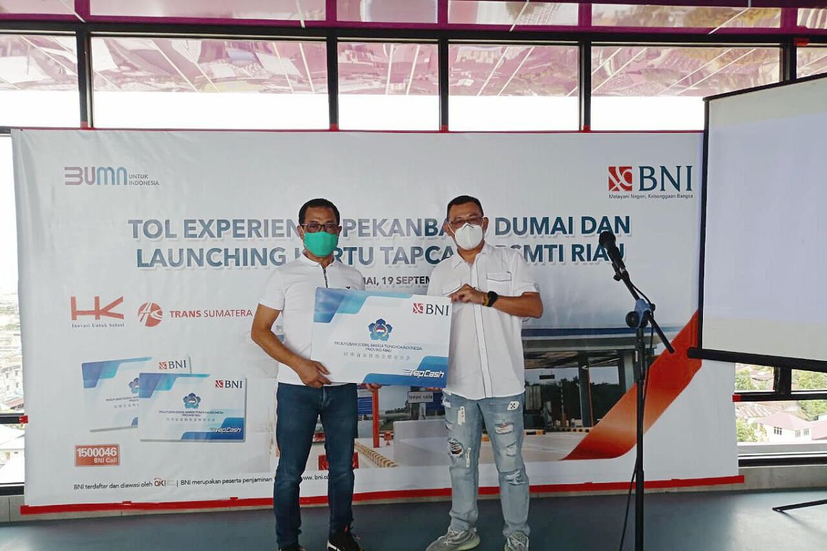 BNI luncurkan tapcash co-branding PSMTI dengan experience tol Pekanbaru - Dumai