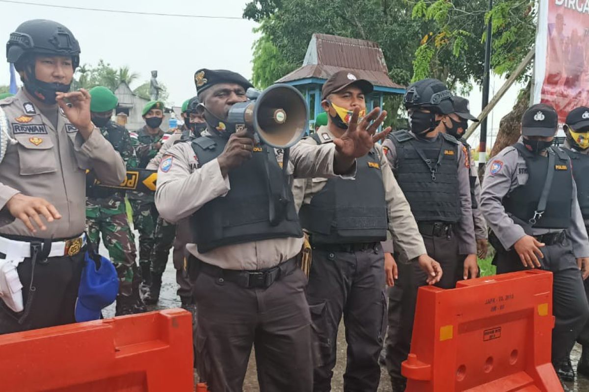 Polres Boven Digoel gelar simulasi pengamanan kota Pilkada