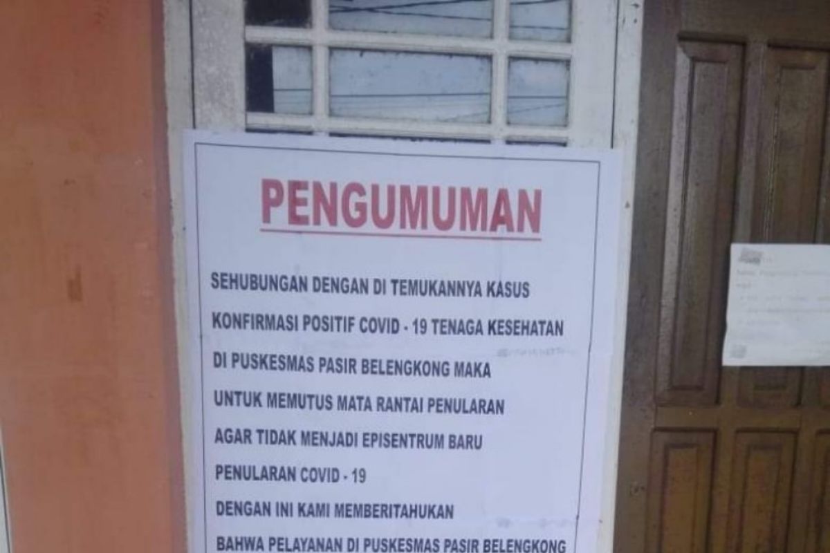 Tiga Puskesmas di Kabupaten Paser Tutup Akibat COVID-19