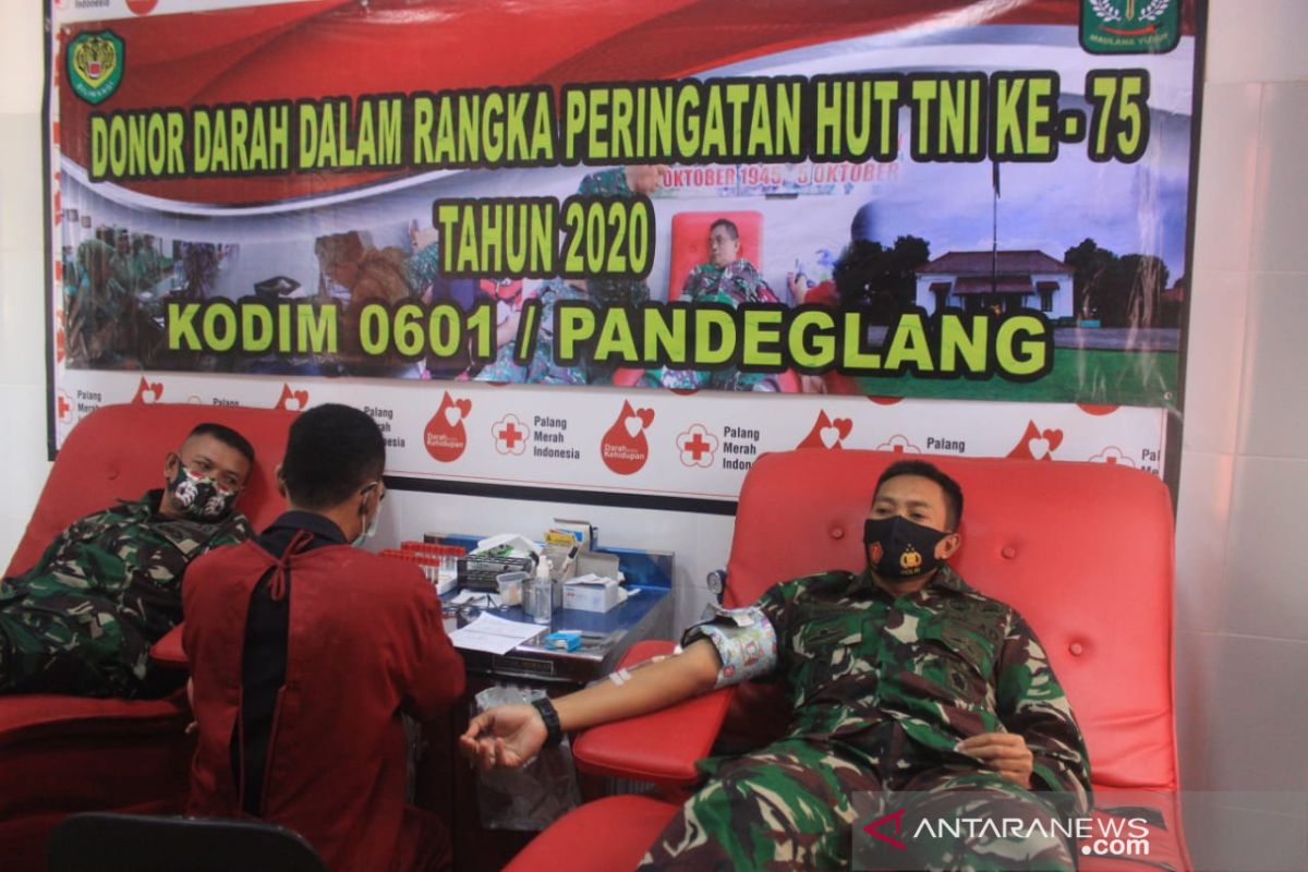 HUT TNI ke-75, Kodim 0601/ Pandeglang Laksanakan Donor Darah