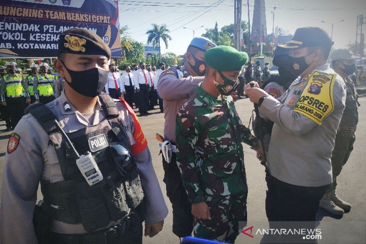 Tim Reaksi Cepat Kotim disebar tindak warga tidak menggunakan masker