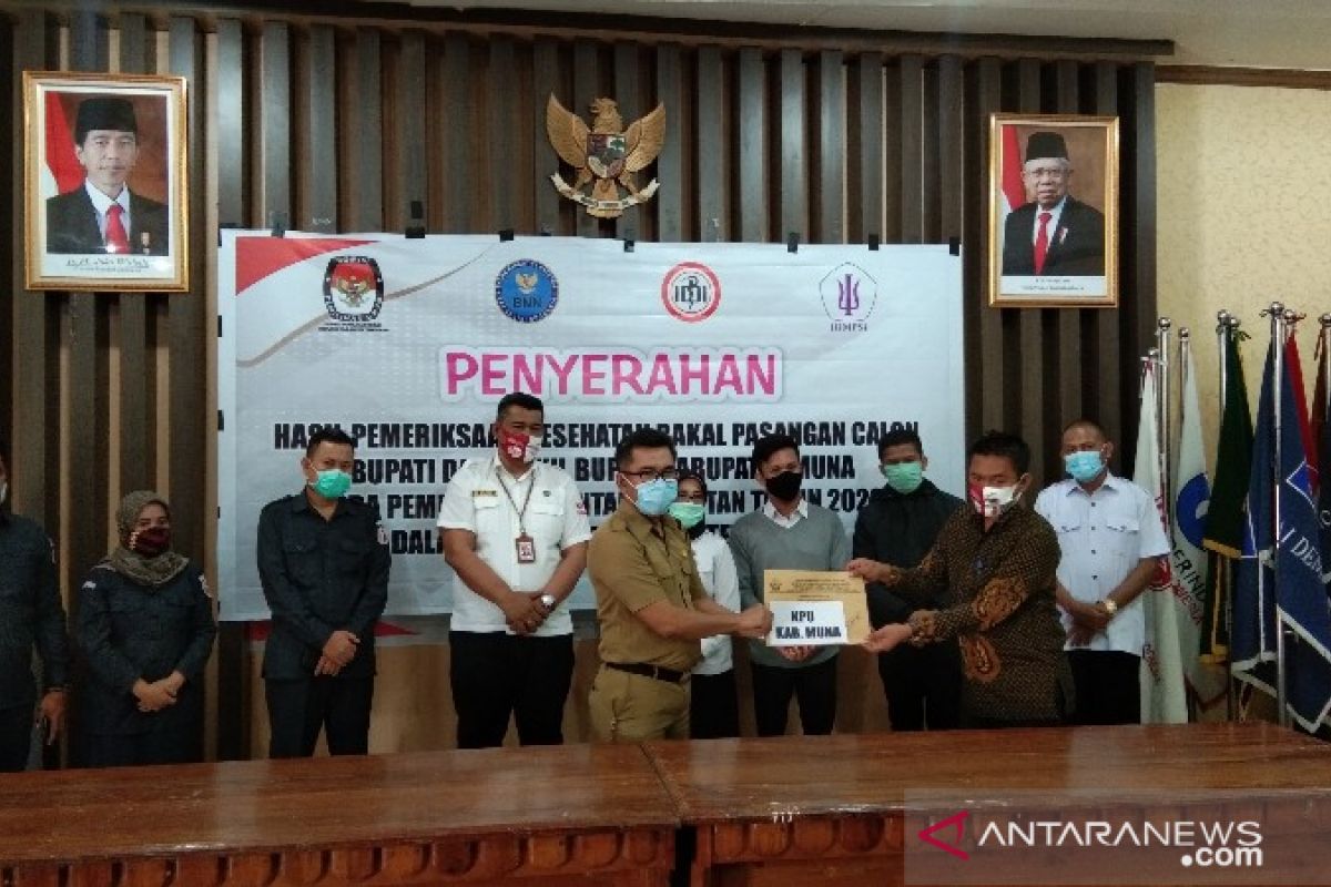 Di Sultra, KPU terima 18 hasil pemeriksaan kesehatan Bapaslon