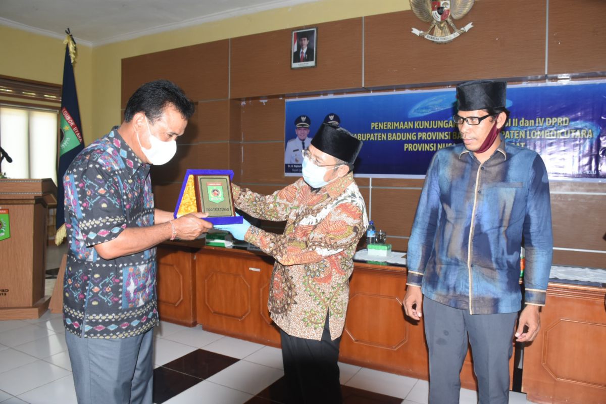 Bupati dan Ketua DPRD Lombok Utara terima kunker Komisi II dan IV DPRD Badung