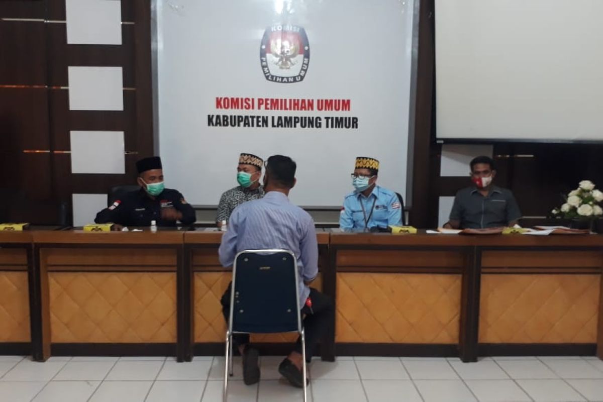 KPU Lampung Timur tetapkan pasangan calon bupati dan wakil bupati pada pilkada 2020
