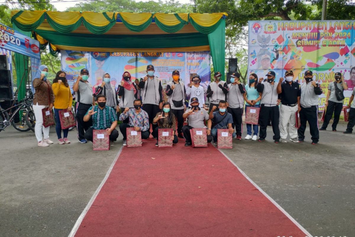 Dispora Langkat gowes semarakkan Haornas