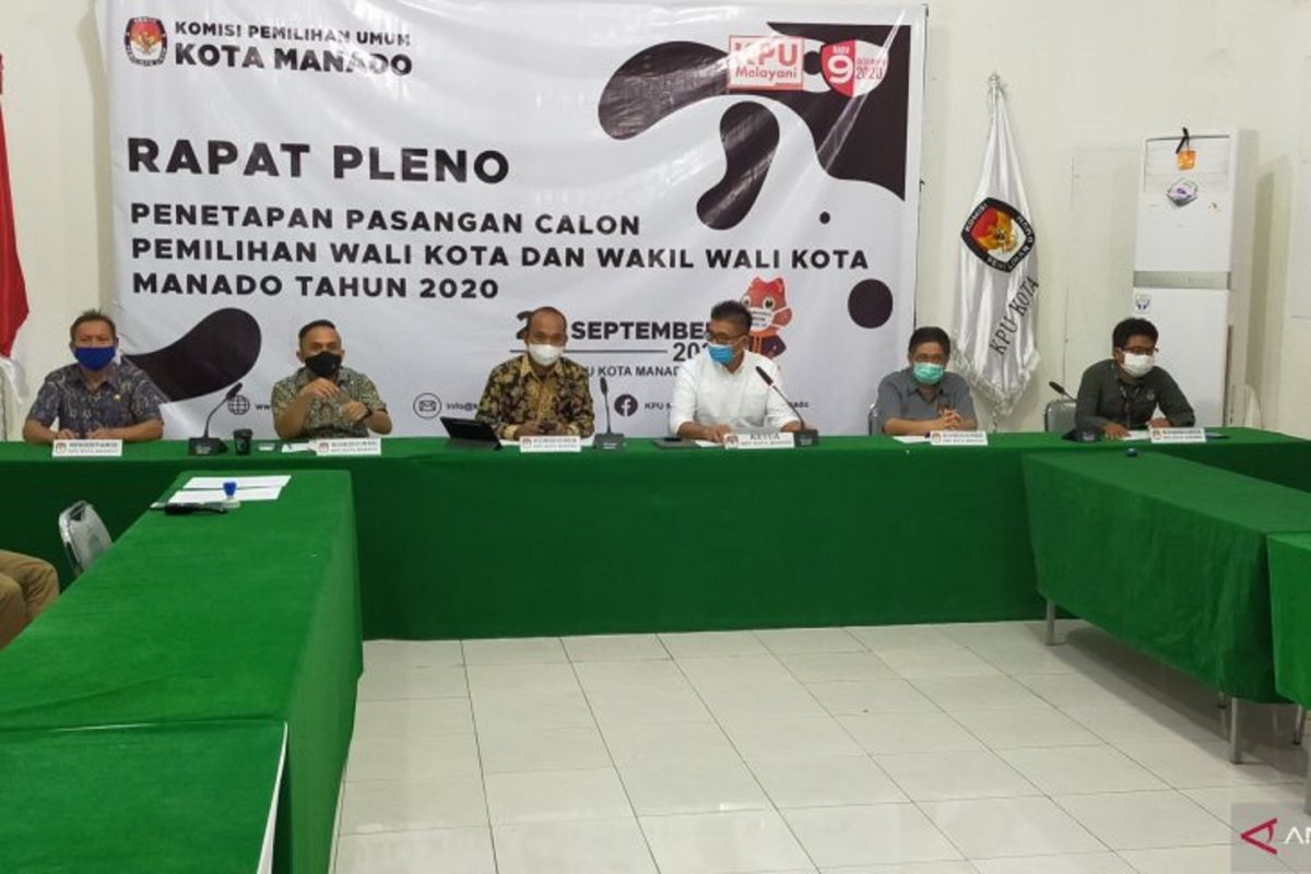 KPU Kota Manado tetapkan empat calon kepala daerah