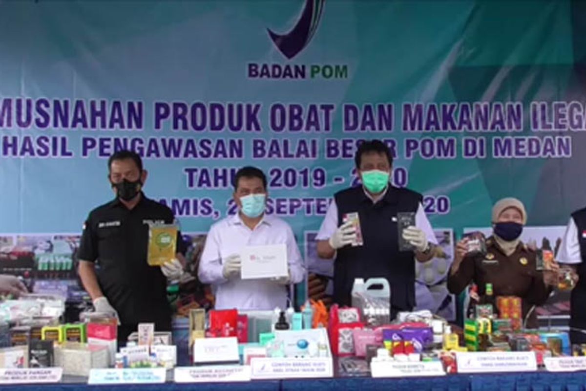 BBPOM Medan musnahkan obat dan makanan Ilegal senilai Rp3 miliar