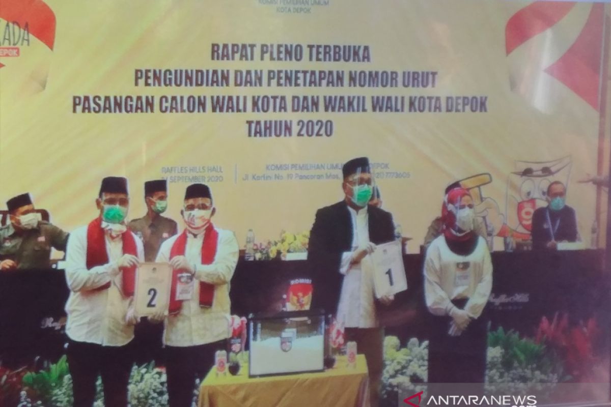 KPU Depok: Pradi-Afifah Nomor urut 1, Idris-Imam nomor urut 2