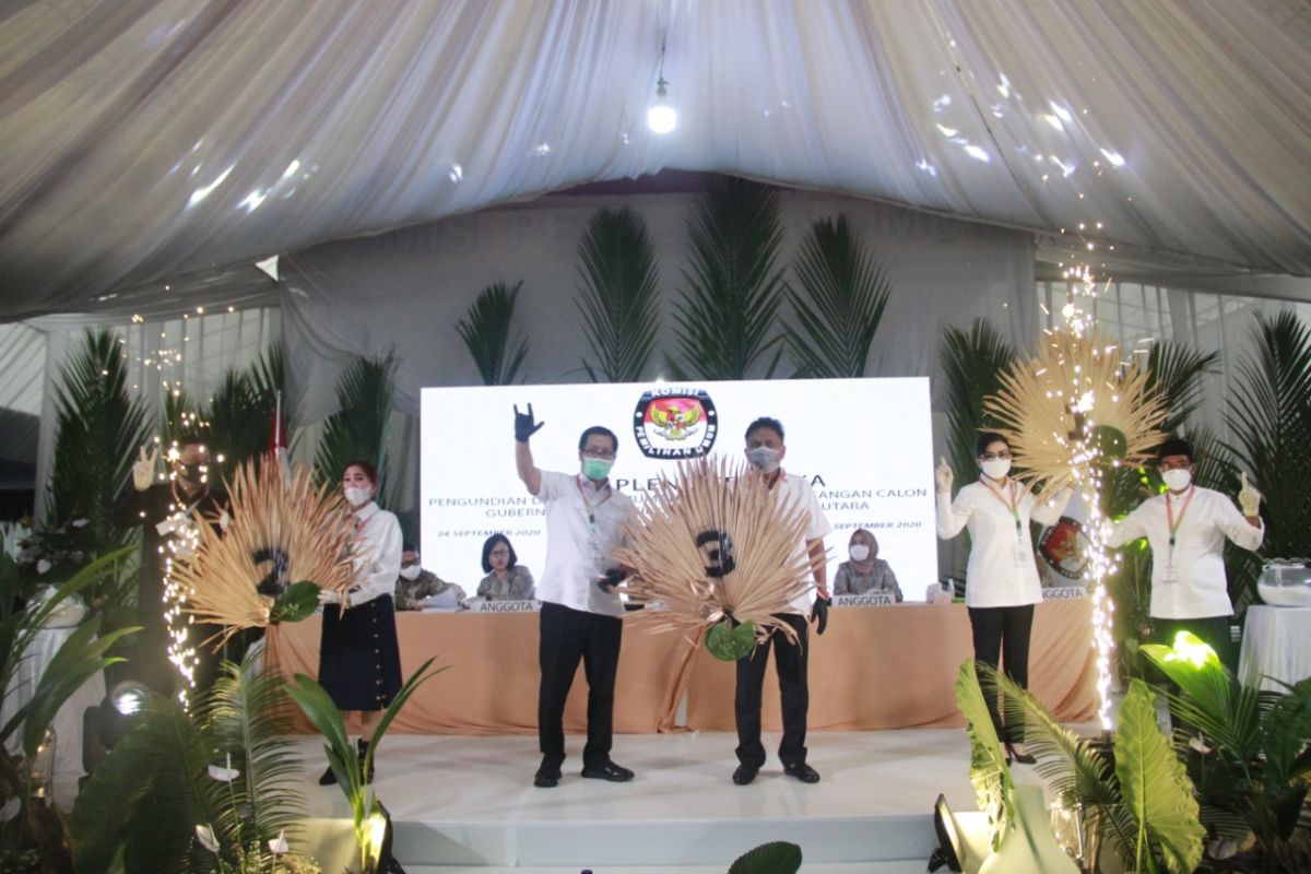 KPU Sulawesi Utara gelar pleno pengundian nomor urut pasangan calon