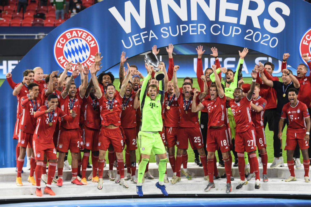 Bayern lengkapi  kemenangan dengan Piala Super Eropa