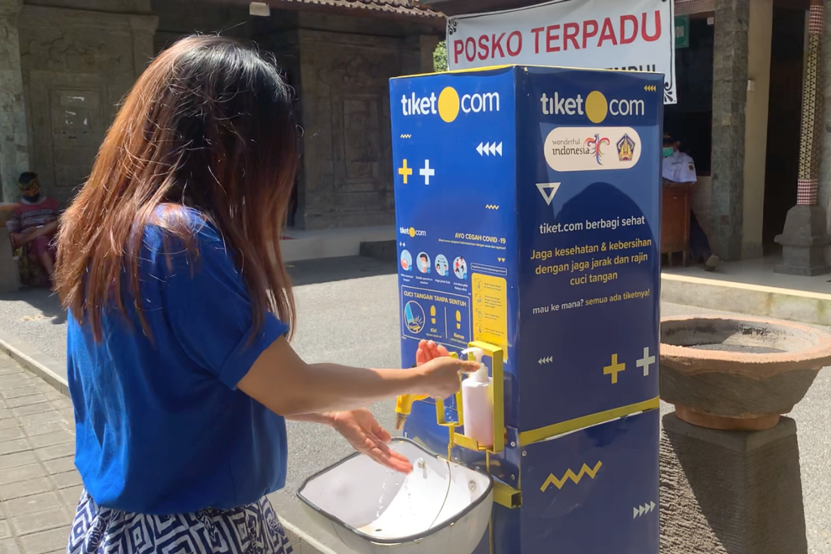 Bali terima bantuan fasilitas tempat cuci tangan di tempat wisata