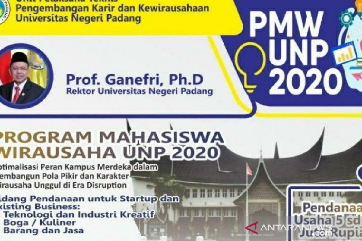 UNP beri peluang berwirausaha untuk mahasiswa melalui PMW 2020