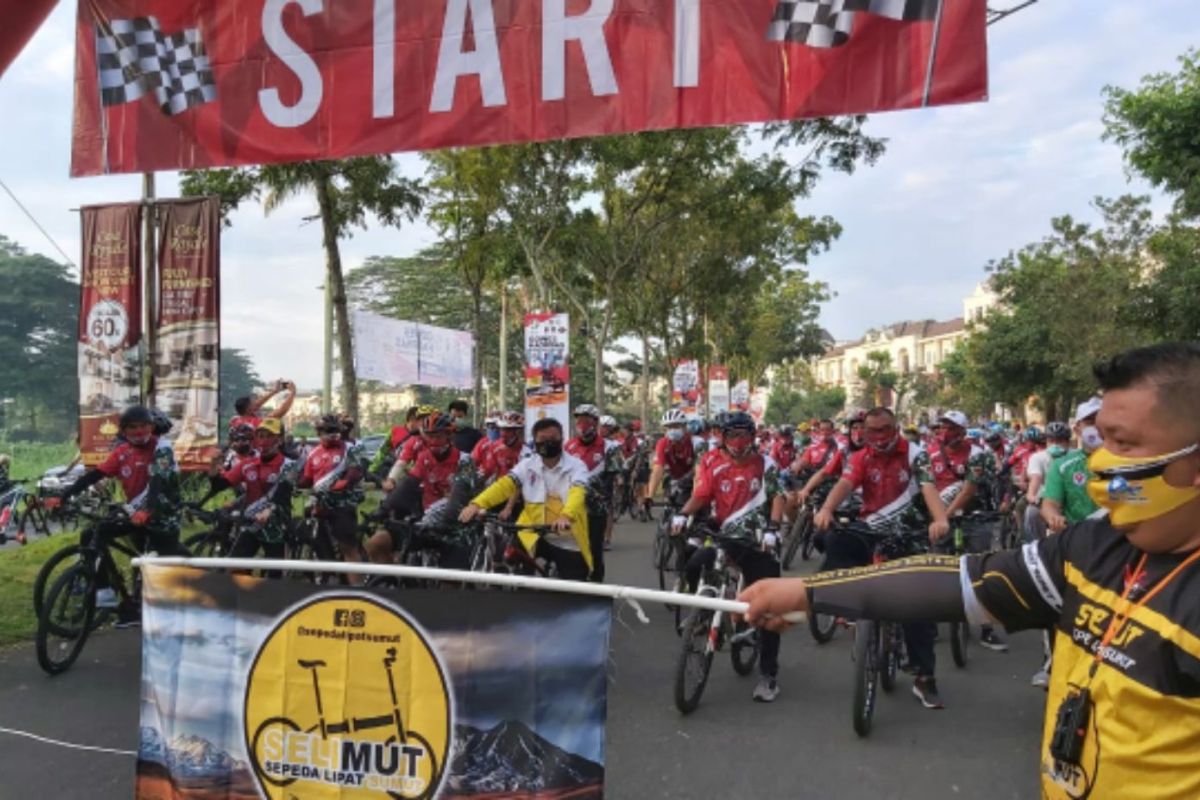 200 pesepeda ikut Gowes Haornas di Medan