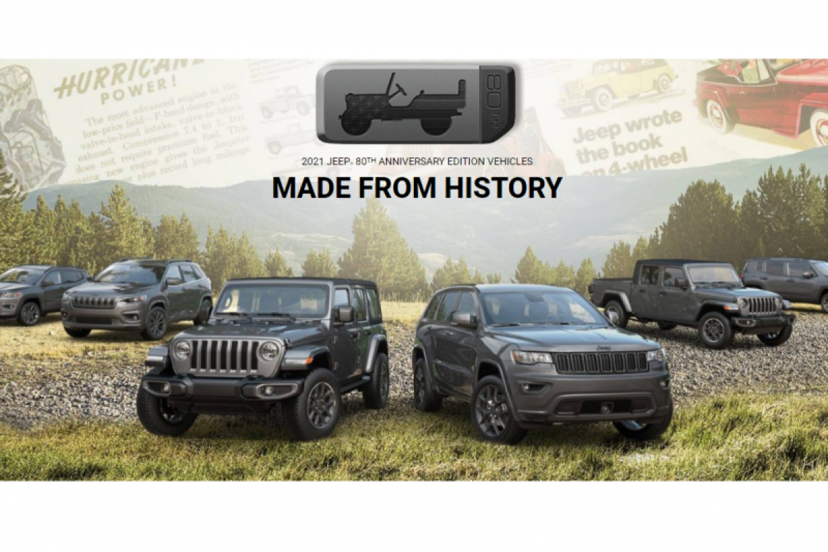 Wrangler dan Cherokee lengkapi jajaran Jeep 80th Anniversary