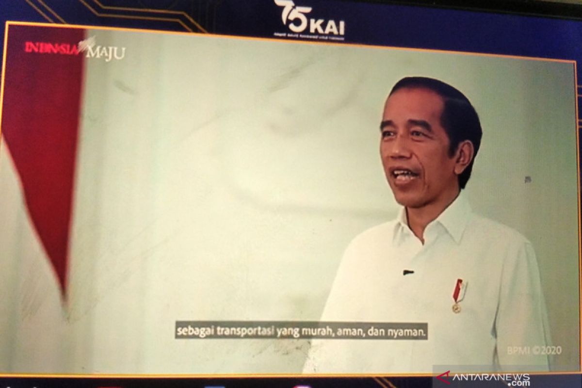 HUT KAI, Presiden: Kereta api transportasi murah, aman, dan nyaman