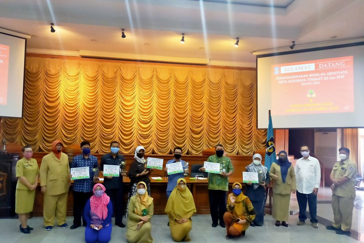 14 lembaga pendidikan di Surabaya  terima Anugerah Adiwiyata 2020