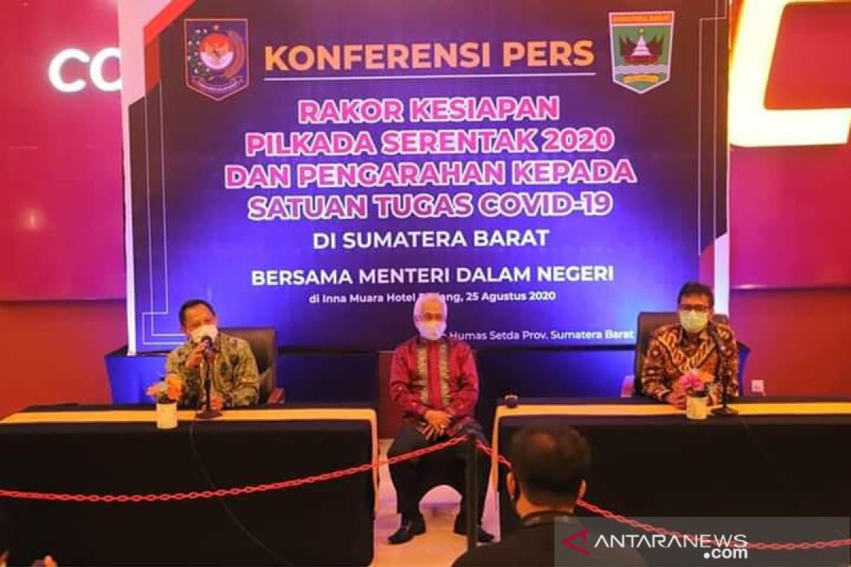 Wawako Solok hadiri Rakor kesiapan Pilkada 2020 dan pengarahan Satgas COVID-19