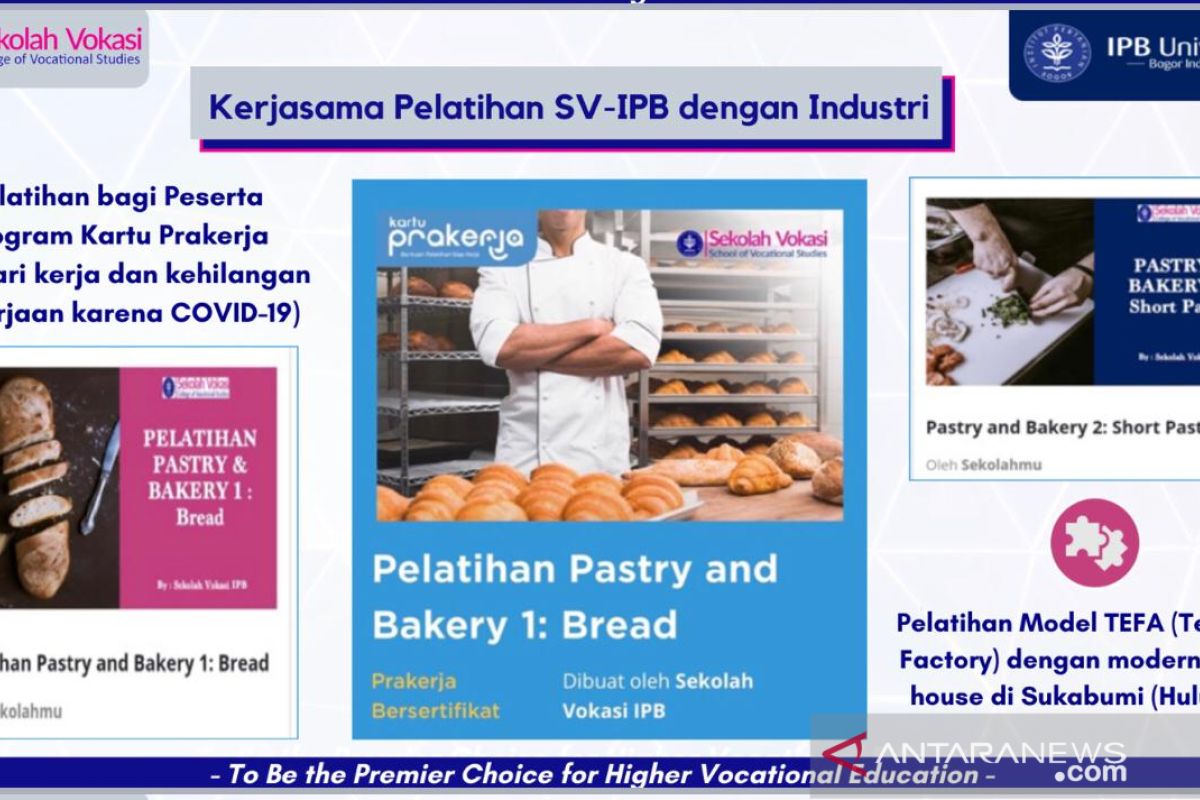 Sekolah Vokasi IPB University gelar pelatihan pastry bagi peserta Kartu Prakerja