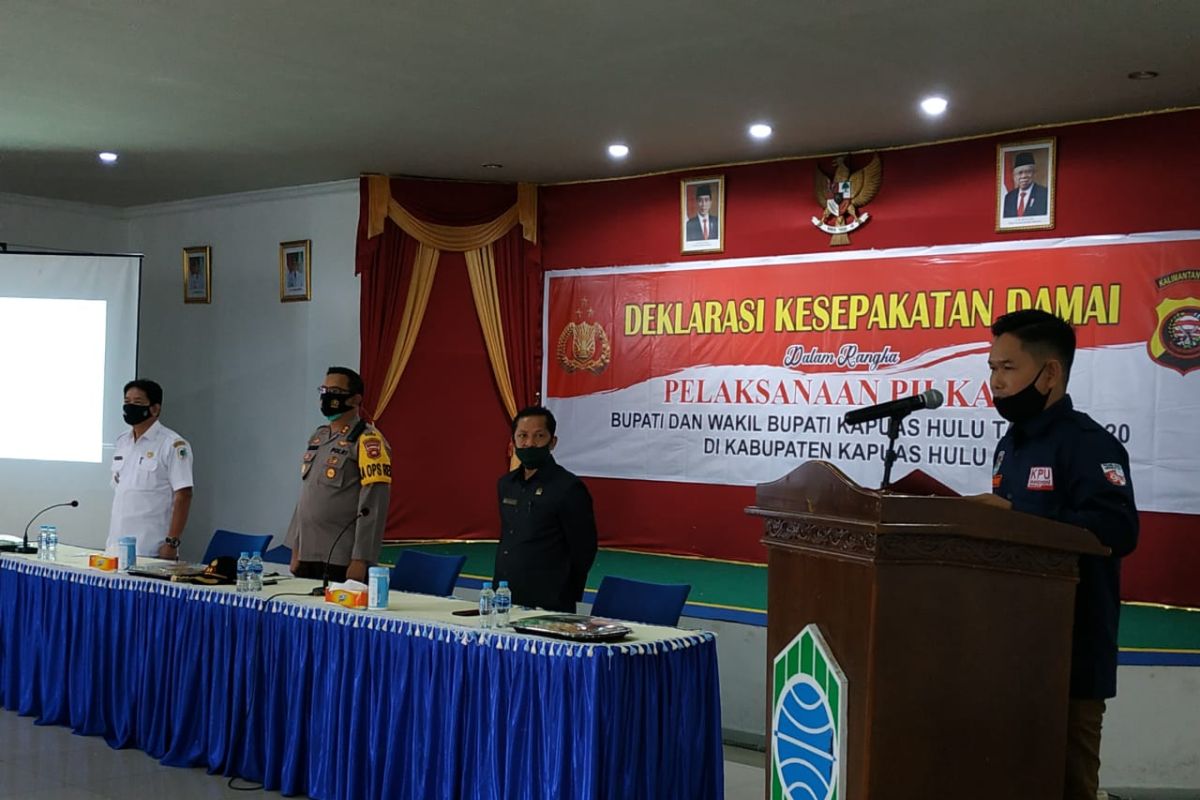 Ketua KPU Kapuas Hulu pimpin deklarasi kesepakatan damai