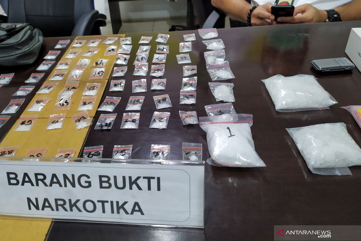 West Java police confiscate 1-kg crystal meth in a month