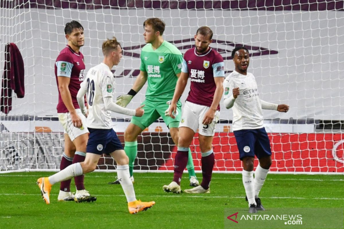 Manchester City kalahkan Burnley untuk ke perempat final Piala Liga