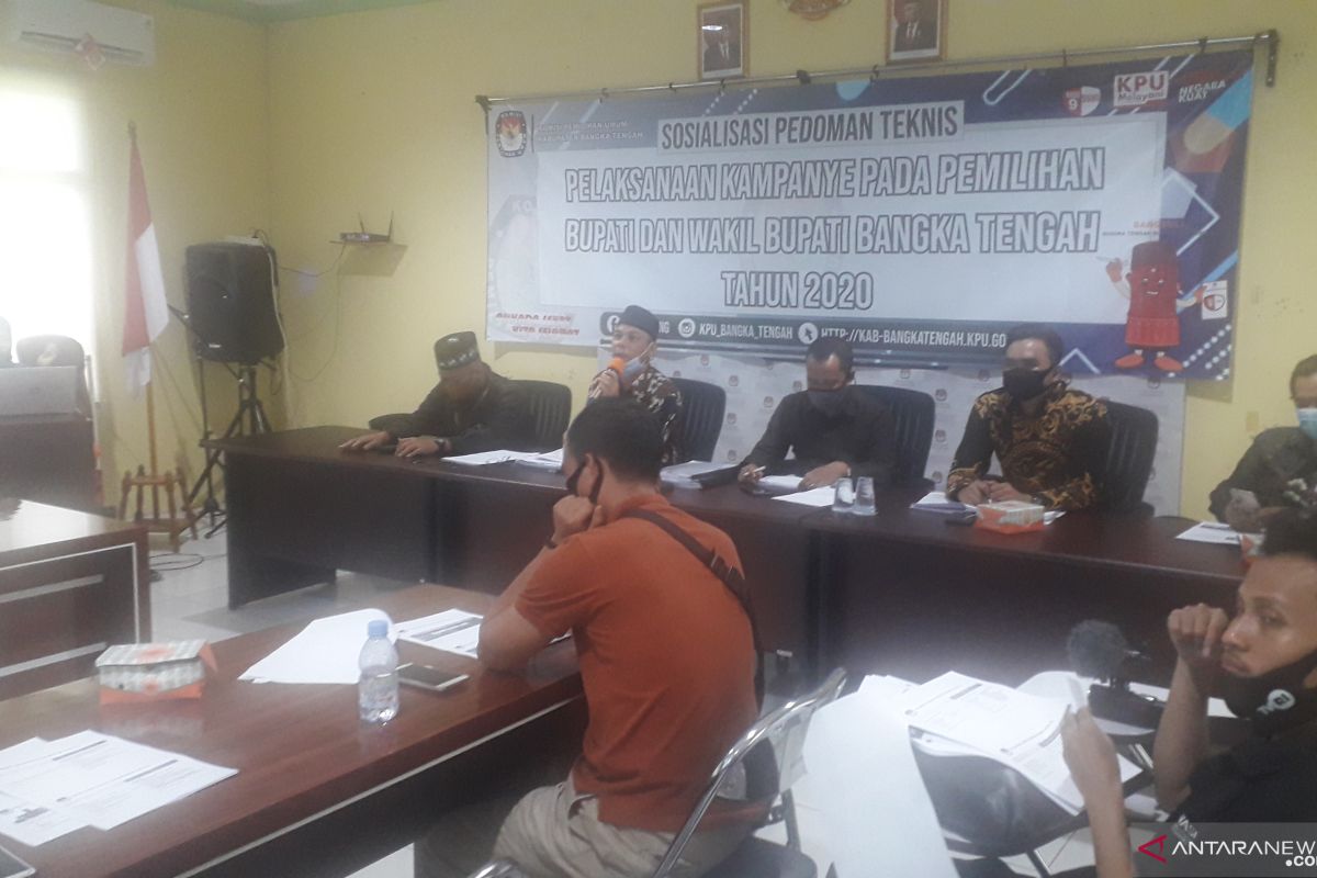 KPU Bangka Tengah sosialisasikan pedoman teknis kampanye Pilkada 2020