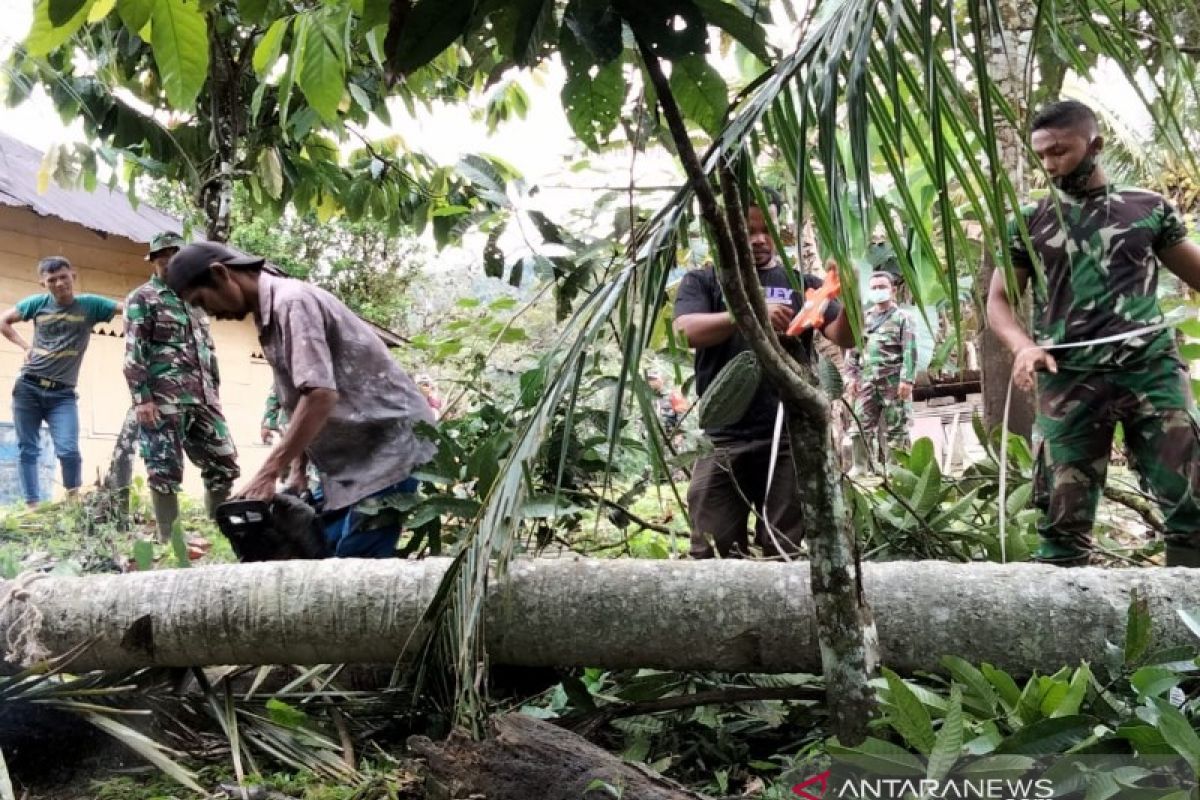 Satgas TMMD bangun jembatan darurat hubungkan 2 desa di Tarabintang Humbahas