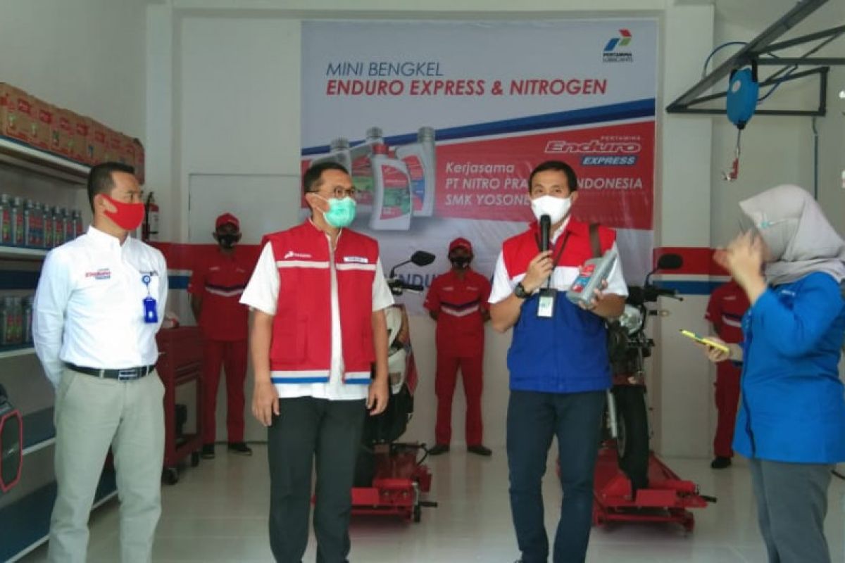 Pertamina Lubricants buka bengkel Enduro Express untuk SMK