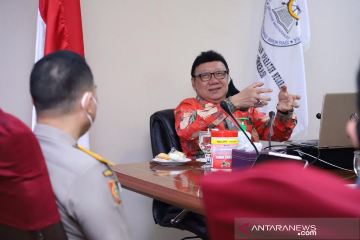 Tjahjo Kumolo hadiri seminar Sespimti Polri terkait pemolisian cerdas