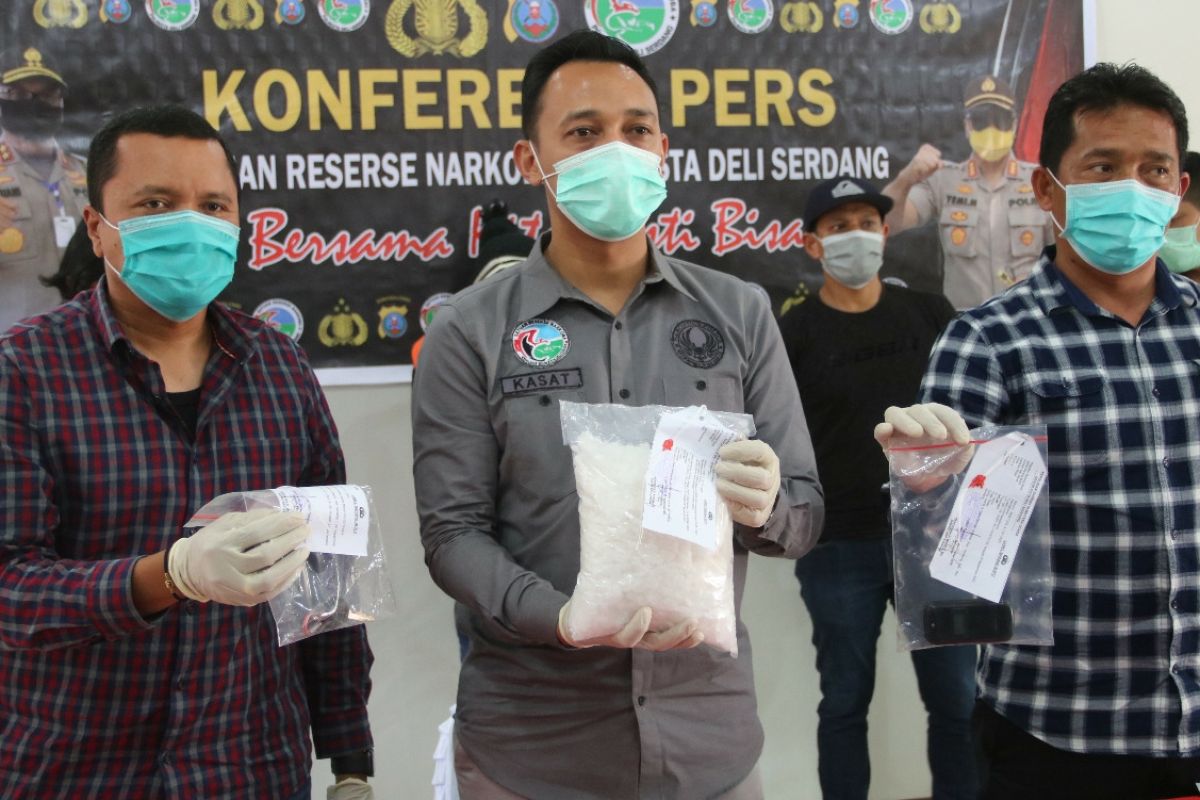 Aparat Polresta Deli Serdang tangkap kurir sabu-sabu 1,5 kg