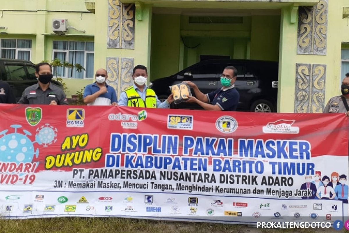 PT PAMA Adaro Group serahkan bantuan 5.000 masker ke Bartim