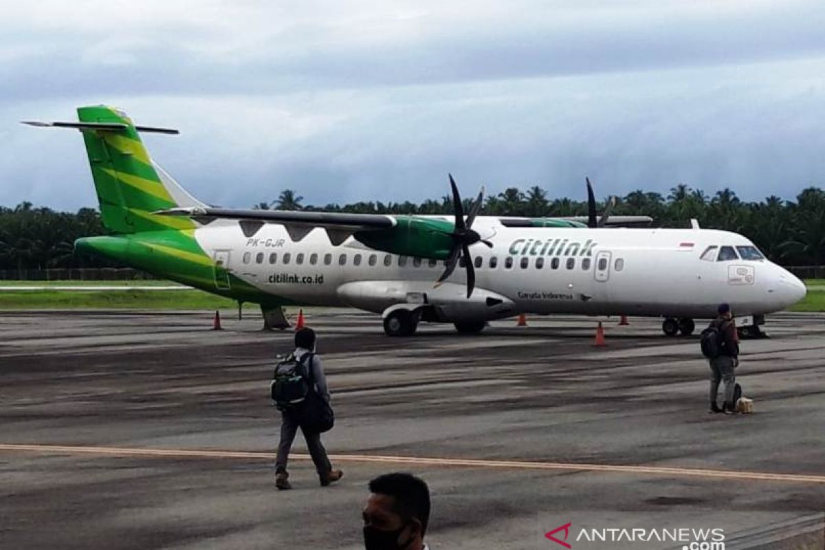 Citilink terbang perdana ke Meulaboh melalui Bandara Nagan Raya dari Jakarta