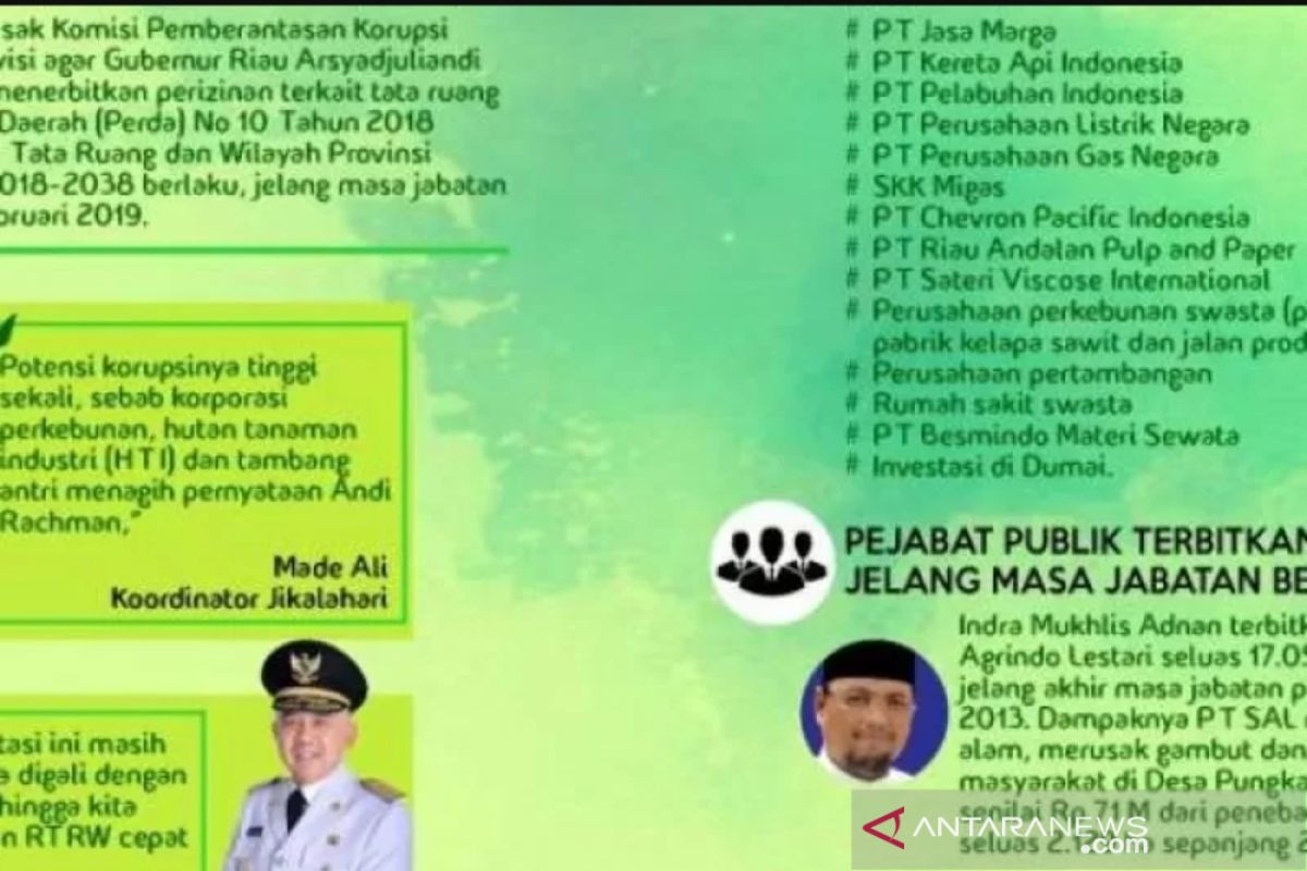 Mantan petinggi soroti kebijakan Jikalahari kritisi pemerintah