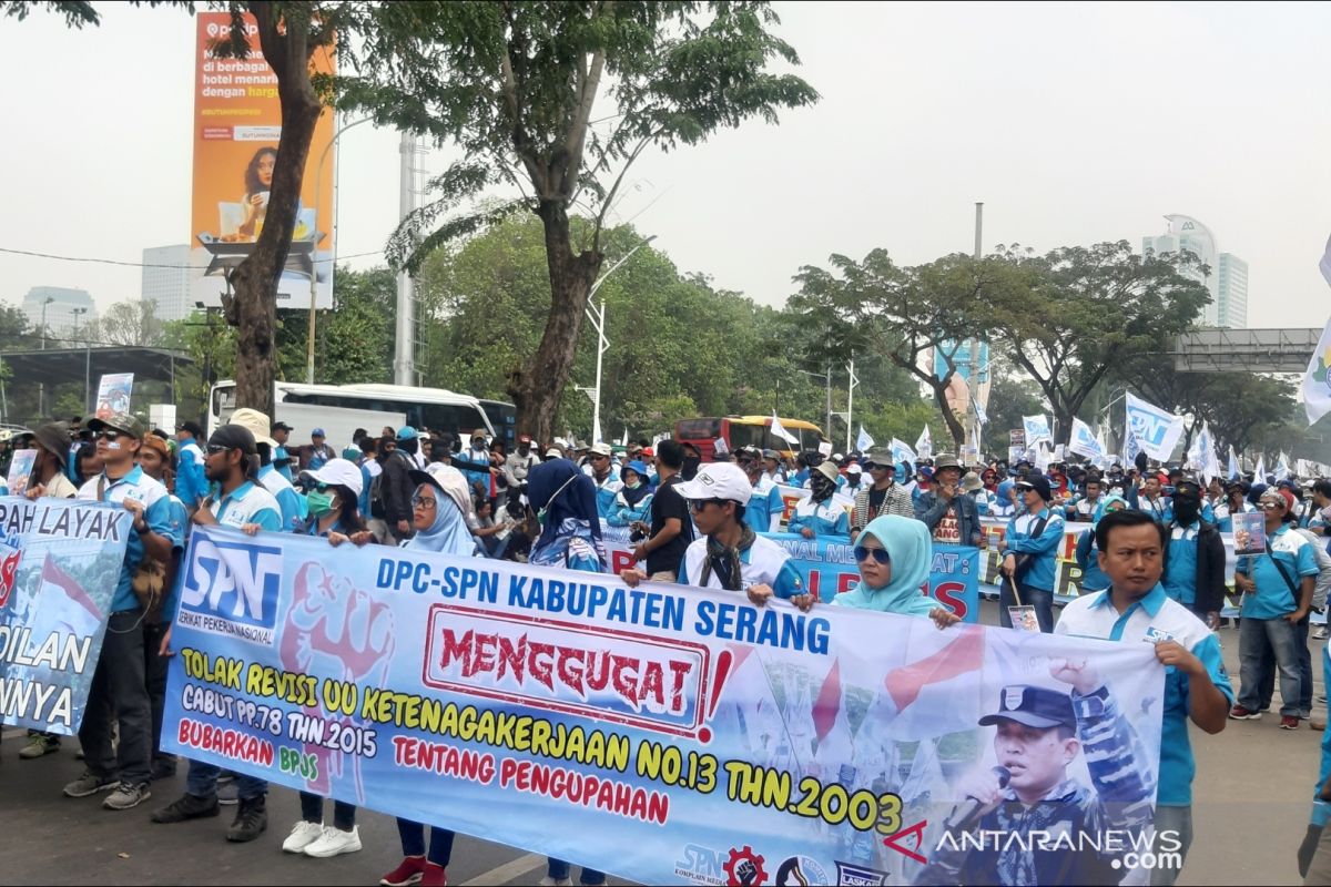 KSPI: Unjuk rasa buruh digelar serentak di seluruh Indonesia