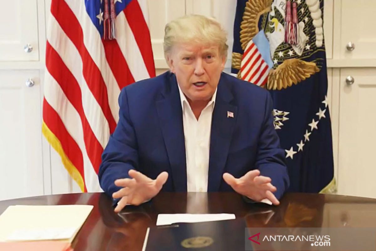 Trump merasa jauh lebih baik, berharap segera pulih